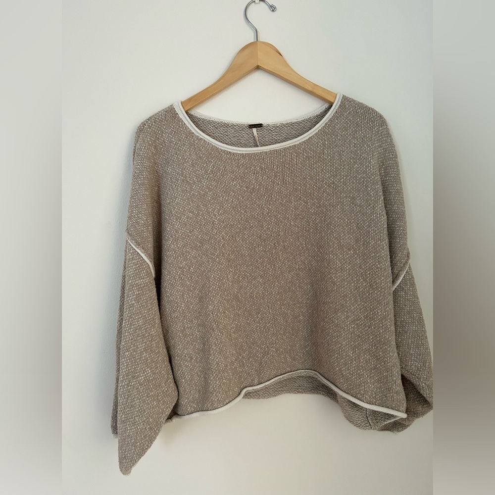 Free People Bardot Crop Sweater Pullover - Picture 2 of 4